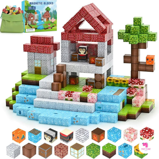 Magnetic Building Cubes for Kids UAE (133 Pieces)