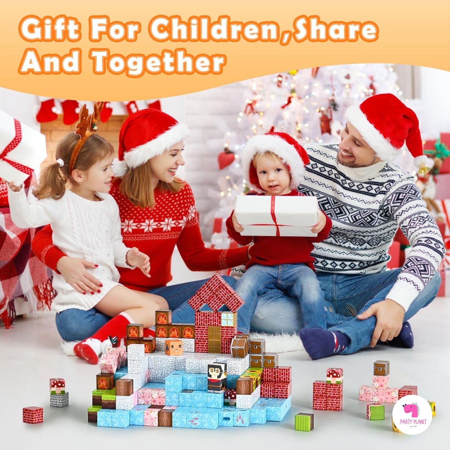 Magnetic Building Cubes for Kids UAE (133 Pieces)