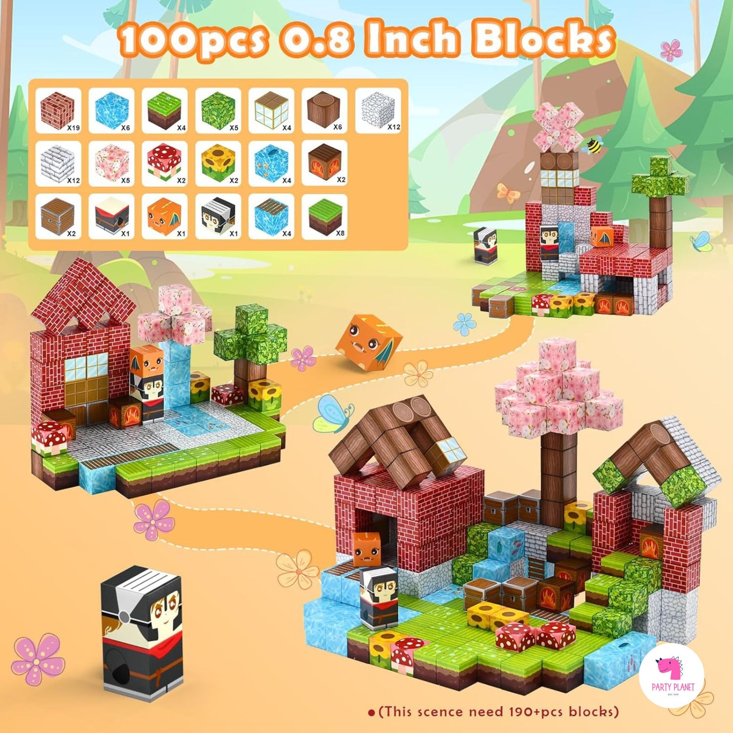 Magnetic Building Cubes for Kids UAE (133 Pieces)