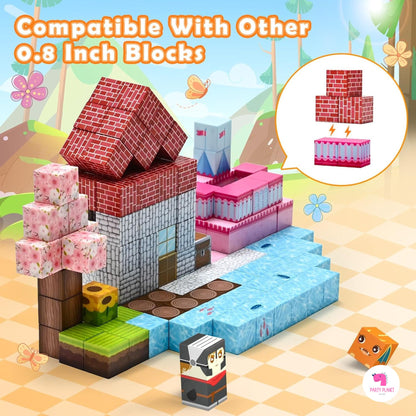 Magnetic Building Cubes for Kids UAE (133 Pieces)