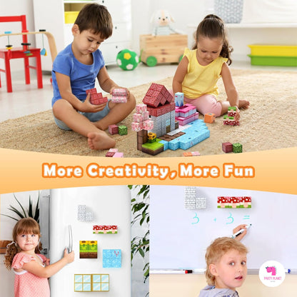 Magnetic Building Cubes for Kids UAE (133 Pieces)