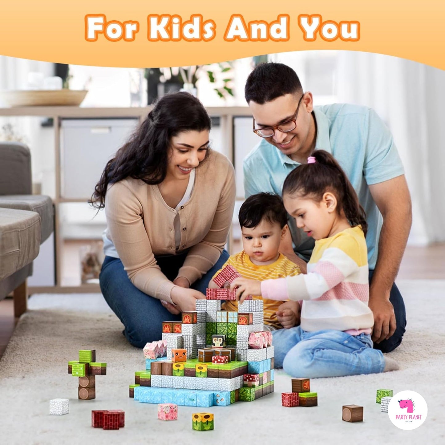 Magnetic Building Cubes for Kids UAE (133 Pieces)