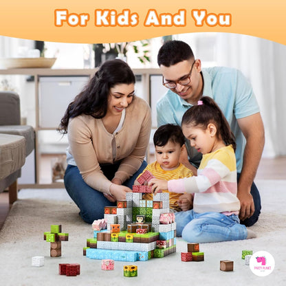 Magnetic Building Cubes for Kids UAE (133 Pieces)