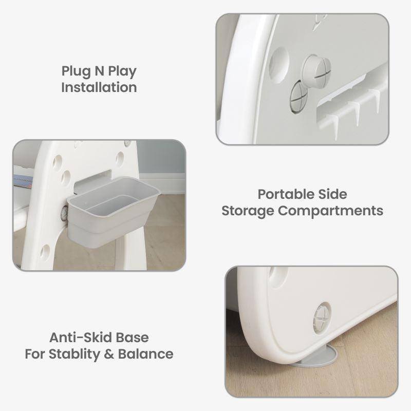 3-in-1 Kids' Activity Table & Chair Set with Magnetic Drawing Board | Adjustable Height