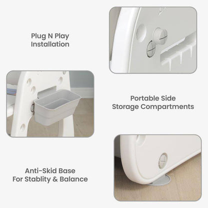 3-in-1 Kids' Activity Table & Chair Set with Magnetic Drawing Board | Adjustable Height