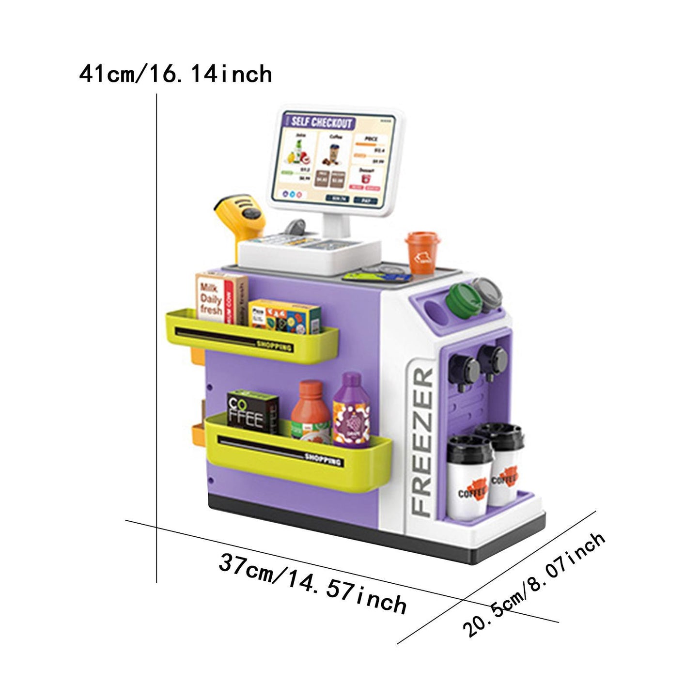Kids' 3-in-1 Interactive Coffee Machine Set | Realistic Lights & Sounds Barista Play Kit (46 pcs)