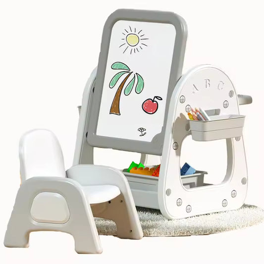 3-in-1 Kids' Activity Table & Chair Set with Magnetic Drawing Board | Adjustable Height